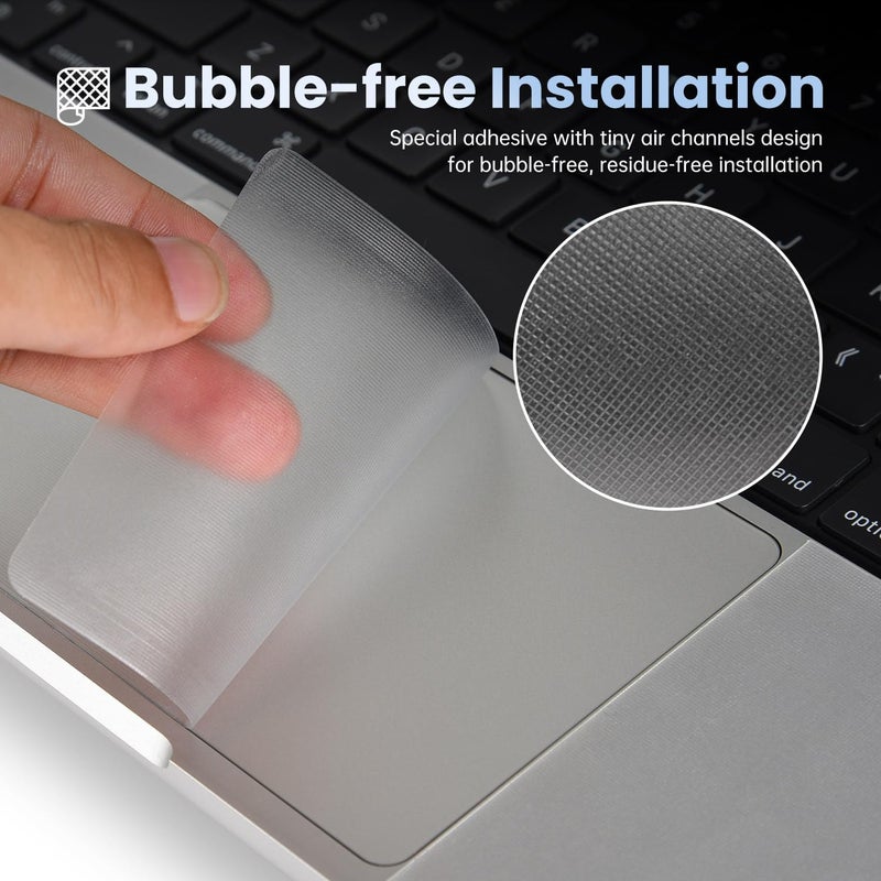 imComor Palm Rest Cover Skin Compatible with 2025 2024 2023 MacBook Pro 16 Inch M4 M3 Chip A3403 A3186 A2991 Trackpad Protector Touch Pad Cover Skin, Apple MacBook Pro 16" Accessories, Clear (4-Piece) - Image 5